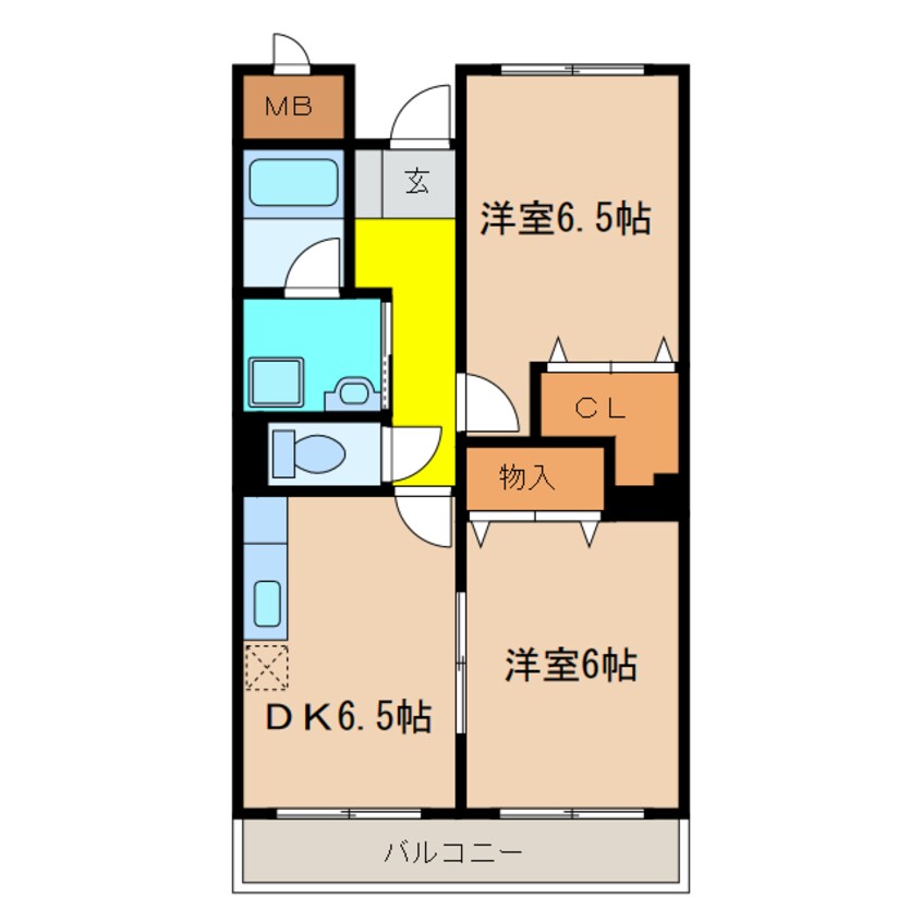 間取図 サンセール谷上