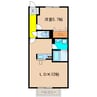 アンソレイエＣ棟 1LDKの間取り