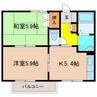 グラスグリーンＡ棟 2Kの間取り