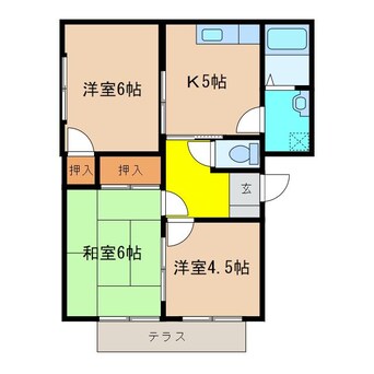 間取図 フレグランス北神戸Ｇ棟