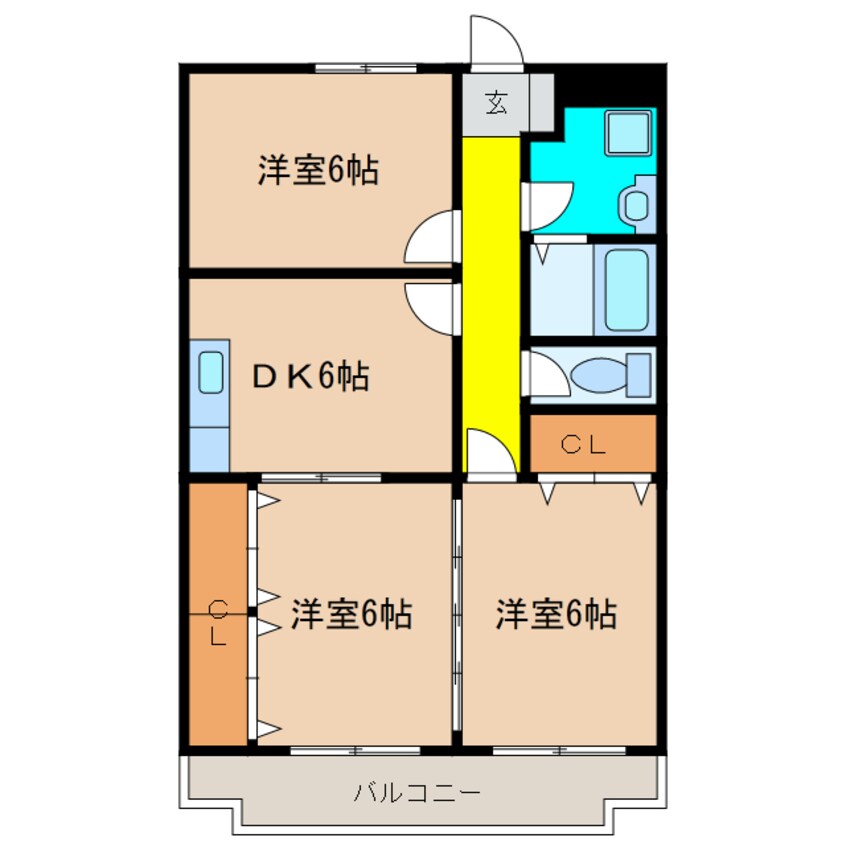 間取図 ディアコート横山