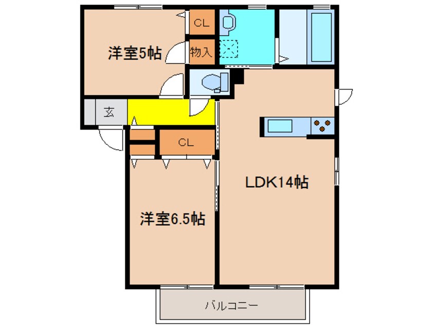 間取図 グリーンヴァレー三田Ｂ棟