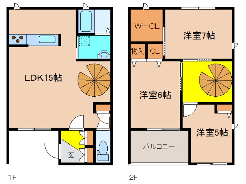 間取図 ヴィレッジパルモＢ棟