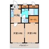 クレール久保 1DKの間取り