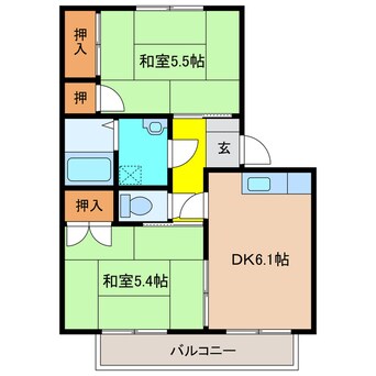 間取図 フレグランス北神戸Ａ棟