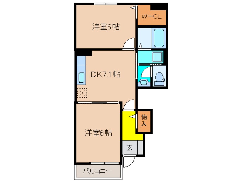 間取図 シャン・ド・フルール五社