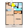 ガーベラ北神戸 1LDKの間取り