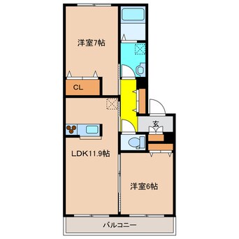 間取図 チェリーヒルズ北六甲