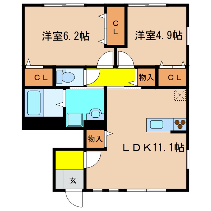 間取図 ドリーム藤原台Ａ棟