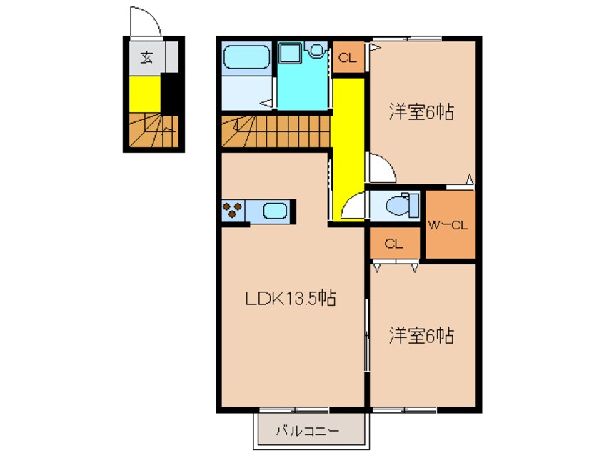 間取図 フレッツァ神戸山田Ｂ棟