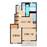 エーデル 2DKの間取り