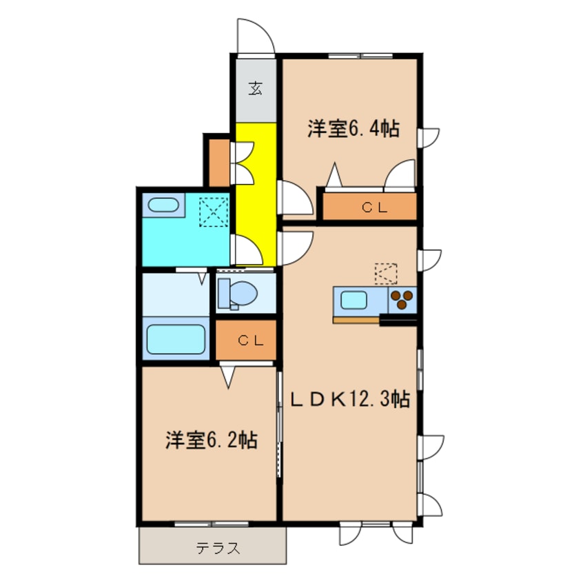 間取図 クレール