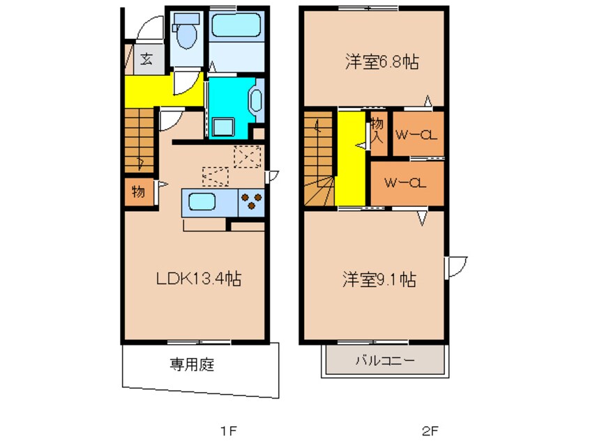 間取図 カーサ　フォンターナ