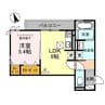 RハイツⅢ 1LDKの間取り