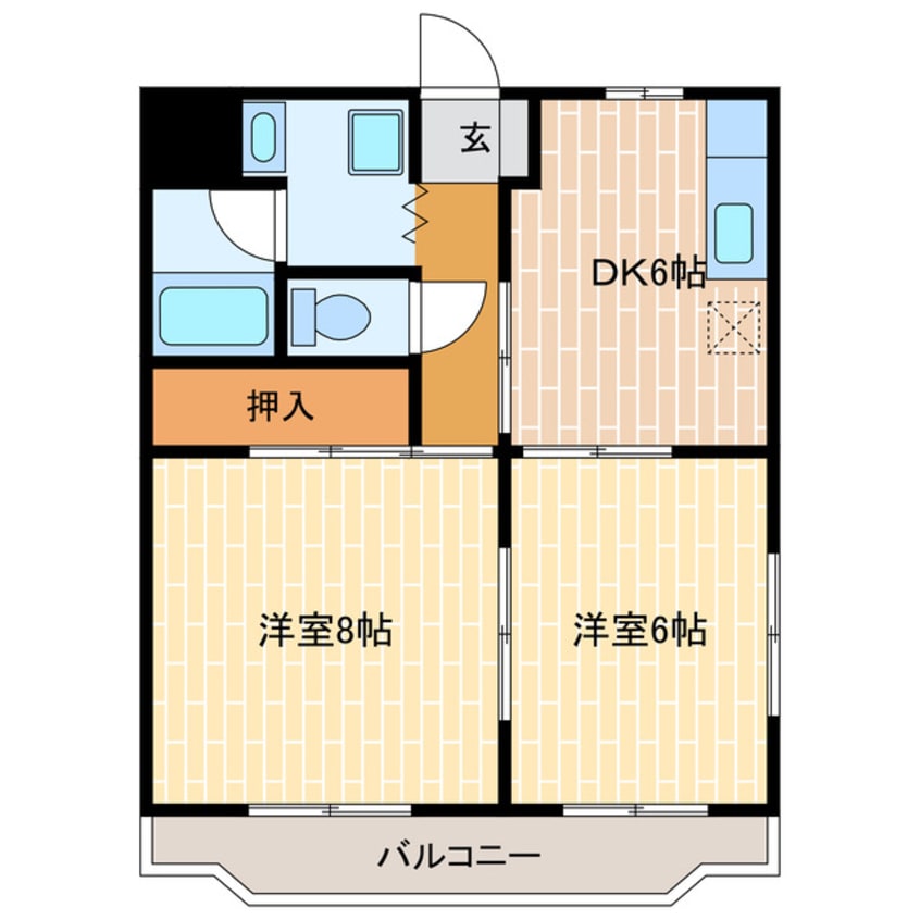 間取図 マンションハーヴェストⅡ