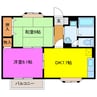 プラトⅢ 2DKの間取り
