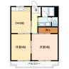 マンションロジュマンⅡ 2DKの間取り