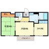 ウインディア八光 2DKの間取り