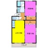 ベルモック 2LDKの間取り
