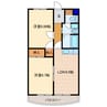 ハミング白木 2LDKの間取り