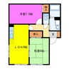 サンフローラ袋井Ｃ 2LDKの間取り