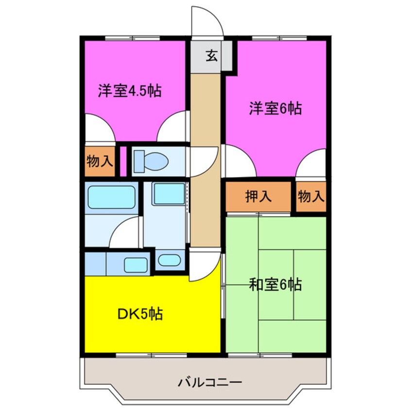 間取図 フロントヒルズⅢ