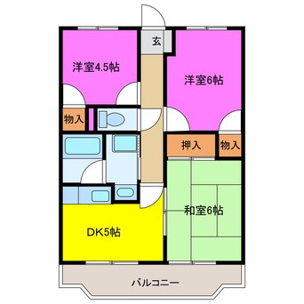 間取図 フロントヒルズⅢ