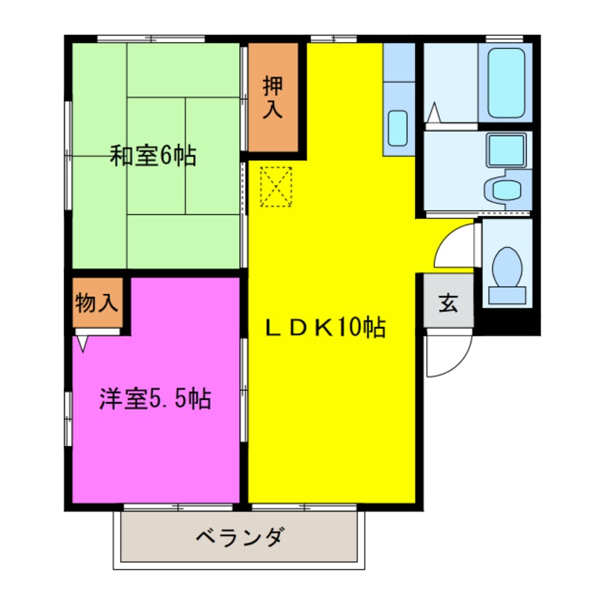 間取図 ベル豊田Ｂ