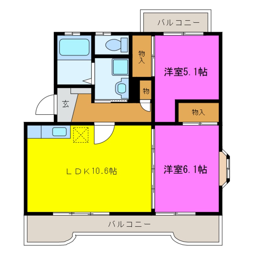 間取図 リバーサイド鳥之瀬