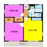 センチュリーレジデンスⅣ 2LDKの間取り