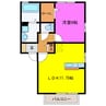 クルール 1LDKの間取り
