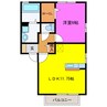 クルール 1LDKの間取り