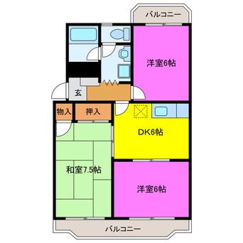 間取図 サンセット　ストリート