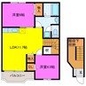 クレメントＢ 2LDKの間取り