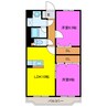 マンション華 2LDKの間取り