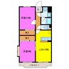 マンション華 2LDKの間取り