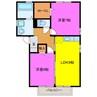 フォレスト豊田 2LDKの間取り