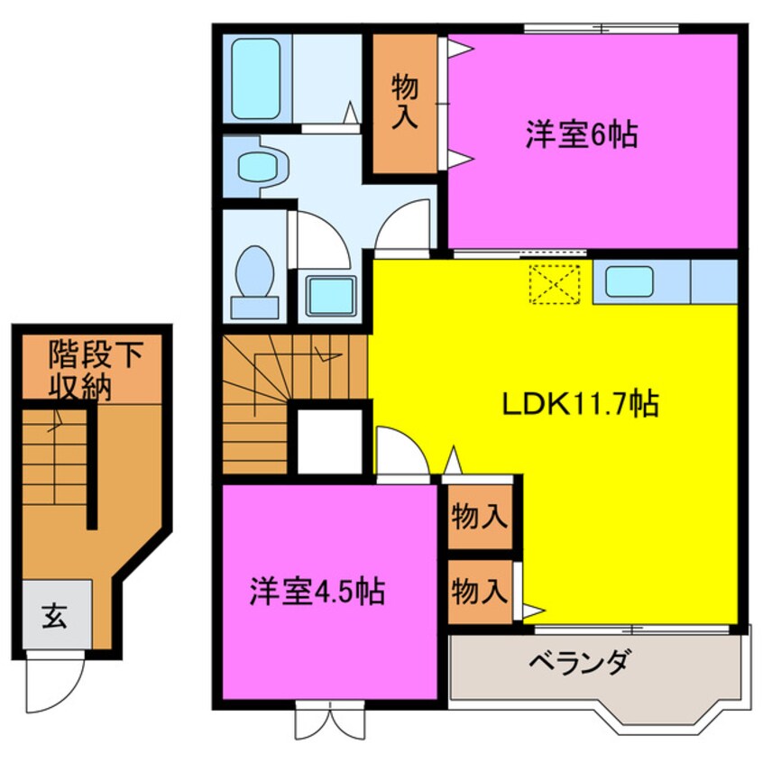 間取図 アメニティ・ロジュマンＢ