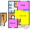 アメニティ・ロジュマンＢ 2LDKの間取り