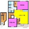 アメニティ・ロジュマンＢ 2LDKの間取り