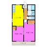 ミレニアムＢ 2LDKの間取り