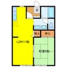 エスポワールＳ・Ａ 1LDKの間取り