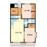 シャングリラ三谷 2LDKの間取り