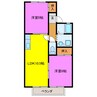 ラ・フレイズ 2LDKの間取り