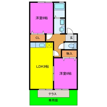間取図 Ｖｉｌｌａ　Ｌｏｕｎｉｅ