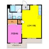 キャトル今之浦 1LDKの間取り