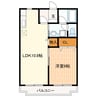シャトー富ヶ丘Ⅱ 1LDKの間取り