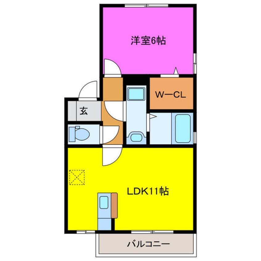 間取図 リビングタウン愛野南Ｂ