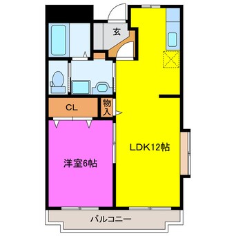 間取図 シャトレ伍番館