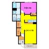 ユージェルメ 1LDKの間取り